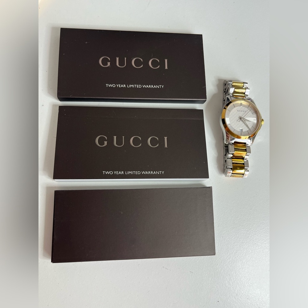 GUCCI G-Timeless YA126531 Two-Tone PVD Stainless Steel ladies Watch - Picture 6 of 17